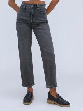 Everlane the Way High Jean in Washed Black
